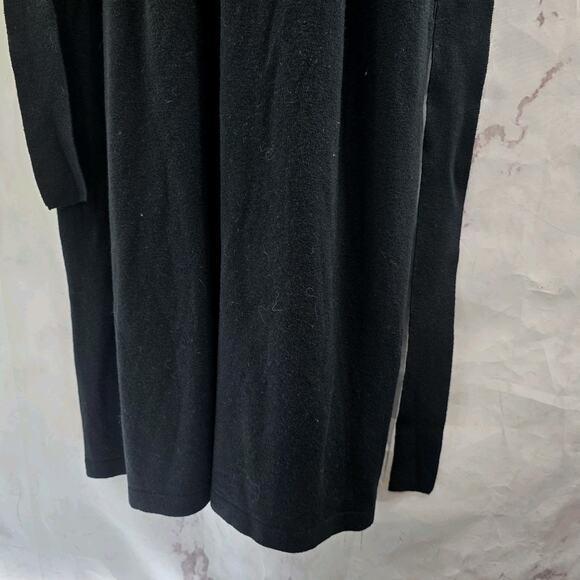 & Other Stories Dress Womens Small 4 6 Black Midi Maxi Long Sweater V Bow Wool - Picture 11 of 16